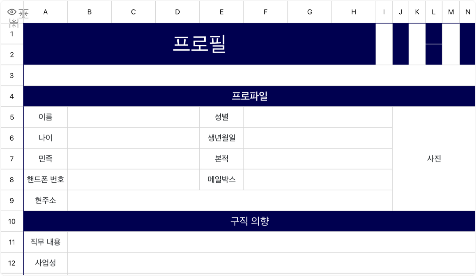네이비 프로필